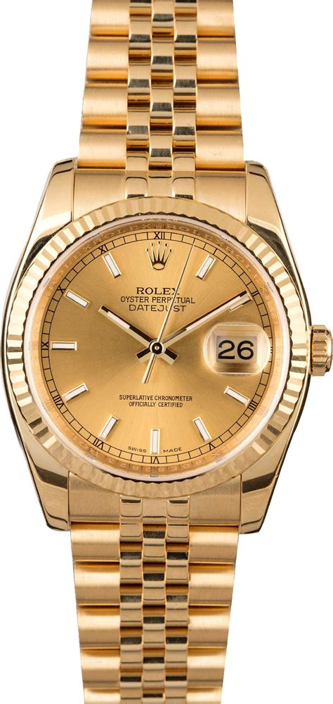 rolex datejust yellow gold jubilee watch